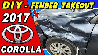 DIY 2014 to 2019 Toyota Corolla Fender Removal  Takeout [upl. by Couture]