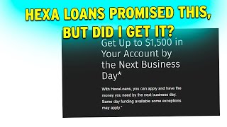 Hexa Loans Review  I Tried To Get a Loan From This Lender and Here’s What I Got [upl. by Neelik]