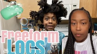 SHAMPOOING amp CONDITIONING TAYLOR’S FREEFORM LOCS FREEFORM LOCS JOURNEY [upl. by Everest]