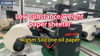 cut 40gsm Silicone oil paper specializes in cutting lowweightsubstance paperchmsheeterpapercut [upl. by Clayton194]