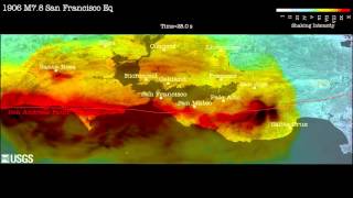 1906 San Francisco Earthquake  Shaking Intensity  USGS [upl. by Eerrehs]