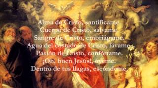 Catholic Prayers  Anima Christi Spanish [upl. by Anerres695]