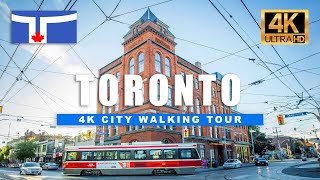 Toronto Walking Tour  Queen Street East  Leslieville 4K Walking Tour 4K Ultra HDR60fps [upl. by Leinod]