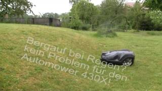 Husqvarna Automower® 430X  Verhalten bei Regen [upl. by Annaillil57]