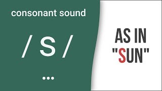 Consonant Sound  s  as in quotsunquot – American English Pronunciation [upl. by Alyhc]