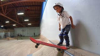 3 YEAR OLD SKATEBOARDER [upl. by Atnwahs]