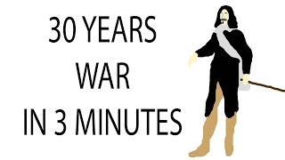 30 Years War  3 Minute History [upl. by Gnart]