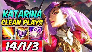 CLEAN PLAYS WITH FULL AP KATARINA MID  Best Build amp Runes  League of Legends [upl. by Akisey]