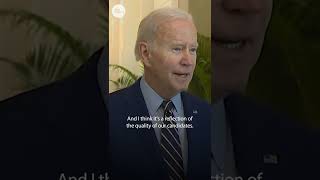 Biden congratulates Democrats on holding Senate Bigger the number the better  USA TODAY Shorts [upl. by Clarette]