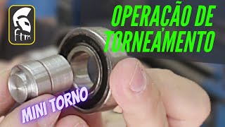 OPERAÇÃO DE TORNEAMENTO PARA INICIANTES em mini torno minitorno usinagem torneamento [upl. by Bluh]