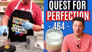 How to Make the PERFECT 464 CANDLE Part 1  464 Soy Wax  Pour Temp Vybar Frosting Jar Adhesion [upl. by Chapel]