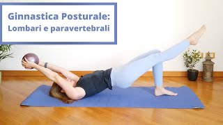 GINNASTICA POSTURALE Esercizi per RINFORZARE la muscolatura LOMBARE e PARAVERTEBRALE  Rilassamento [upl. by Haim]