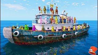 ANIMATRONICS LOST AT SEA GTA 5 Mods FNAF RedHatter [upl. by Jacques]