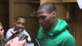 Ya Niggas Trippin Russell Westbrook Post Game Interview February 12 2013 ORIGINAL [upl. by Potash846]