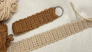 Beginners Keychain Wristlet Crochet Pattern crochet PatitaCrochet [upl. by Rodl]