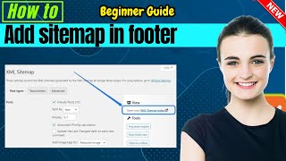 How to add sitemap in wordpress footer  Full Guide [upl. by Anilatak]