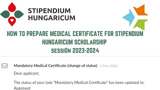 Mandatory Medical Certificate for Stipendium Hungaricum Scholarship 20232024 How to Prepare [upl. by Oicinoid]