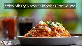 spicy stir fry noodles in schezuan sauce  noodles in schezwan sauce  schezwan stir fry noodles [upl. by Lebatsirc]