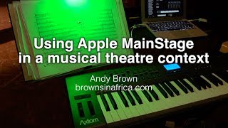 Apple MainStage in a live musical theatre performance [upl. by Shelba]