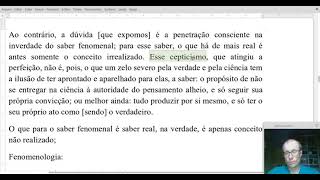 Fenomenologia do espírito Introdução §78 [upl. by Kelwen]