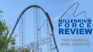 Millennium Force Review Cedar Point Intamin Mega Coaster  The Original Giga Coaster [upl. by Erdna]