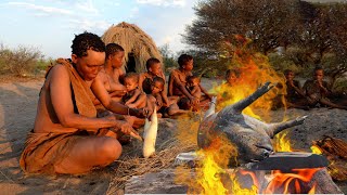 Hadzabe Tribe Hunting Bush Pigs And Cooking In The Wild  A Hunters Heritage [upl. by Kralc]