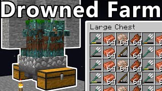 Trident  Copper  Drown Farm  Minecraft 120 [upl. by Rayford45]