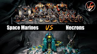 Space Marines vs Necrons Battle Report 10th Edition 2000pts [upl. by Ilka715]