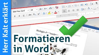 Texte in Word Formatieren – Einfacher Einstieg in die Textverarbeitung [upl. by Greenwald516]