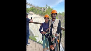 Montmorency Falls Zipline Video  Montmorency Falls Quebec Canada  Montmorency Waterfalls Zipline [upl. by Lubin]