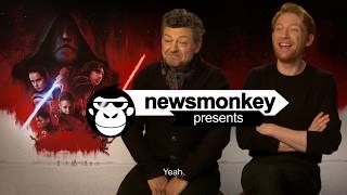 STAR WARS interview Daisy Ridley Domhnall Gleeson Andy Serkis en Rian Johnson [upl. by Basile]