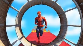 ULTIMATE SPIDERMAN DEATHRUN GTA 5 Mods Funny Moments [upl. by Colleen]