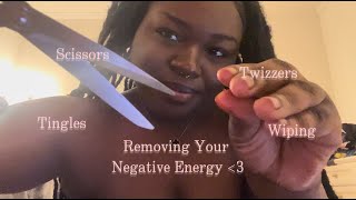 Removing Your Negative Energy ASMR  Plucking  Snipping  Tingles  Personal Attention [upl. by Dnomed]