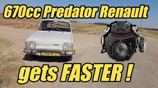 S4 E33 The twin carburetor 670 cc predator powered Renault is repaired and now even faster [upl. by Sahpec]