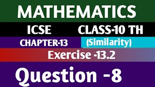 MATHEMATICS   ICSE  CLASS10TH  CHAPTER13   Similarity [upl. by Zawde]