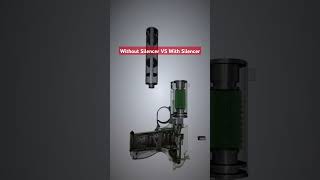 Silent pistol Without silencer vs with silencer [upl. by Eluk]