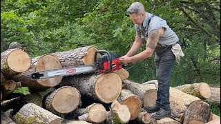 Tuning your chainsaw Jonsered 920 Stand up and Buck firewood [upl. by Adnorahs]