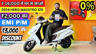 Hero Maestro Edge 125cc BS6 2024  Down Payment amp EMI 😱  Finance Loan  maestro edge 125cc [upl. by Rawdan690]