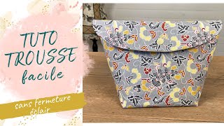 TUTO couture TROUSSE DE TOILETTE I facile sans fermeture éclair [upl. by Aroz]