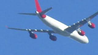 European Cargo Airbus A340 overhead Padstow [upl. by Lula]