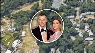 Tom Brady amp Gisele Bündchens Former 129 Million Mansion in Brookline Massachusetts [upl. by Odrude852]