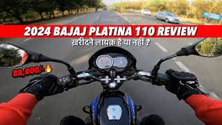 New Bajaj Platina 110 Detailed Ride Review  Price Features Mileage Top Speed [upl. by Enrak]