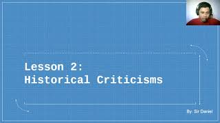 Historical Criticism [upl. by Scherman]