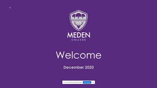 Welcome to Meden College [upl. by Naejamron]