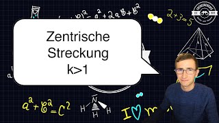 Zentrische Streckung Konstruktion mit einem Streckfaktor größer als 1 Mathematik Klasse 9 [upl. by Edivad]