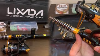 1M VIEWS  Telescopic Fishing Rod and Reel Combo Full Kit  LIXADA Telescopic Fishing Kit  Unboxing [upl. by Ethelstan476]