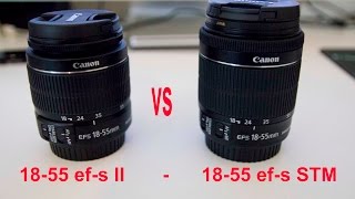 canon 1855mm 3556 II vs 1855 STM lens review [upl. by Lathrope]