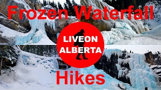 4 AWESOME FROZEN WATERFALL HIKES in the Canadian Rockies canadianrockies [upl. by Neetsirhc874]