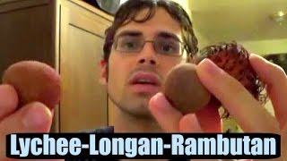 Rambutan Lychee and Longan Comparison  How to Roast Rambutan seeds  Weird Fruit Explorer Ep 61 [upl. by Ahsinotna]