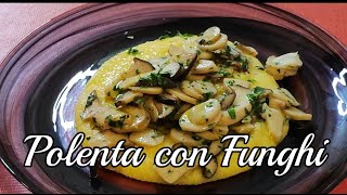 Polenta con Funghi  Ricetta Vegana  Primo per linverno freddo ChefJasonznc [upl. by Zilef673]